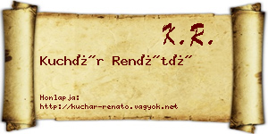 Kuchár Renátó névjegykártya